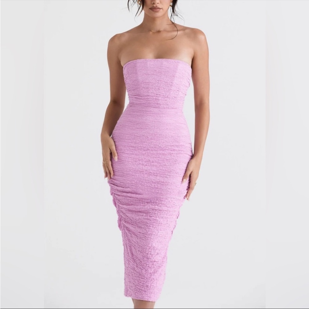 HOUSE OF CB Pink Tana Strapless Dress
